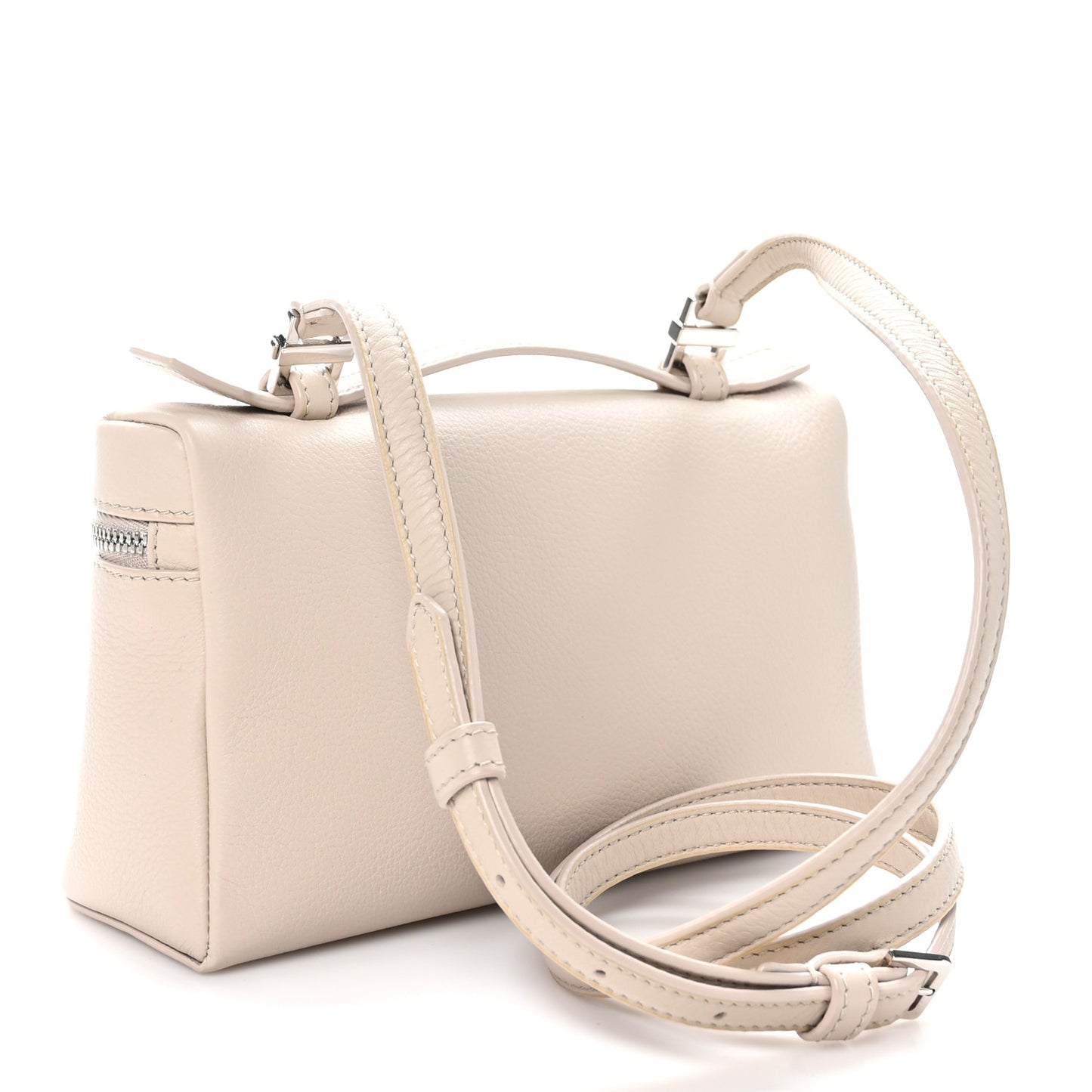 Grained Calfskin L19 Extra Pocket Pouch Light Travertine