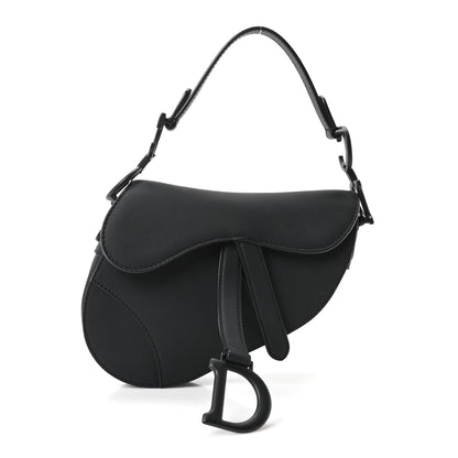 Christian Dior Ultra Matte Calfskin Mini Saddle Bag Black 1 of 9