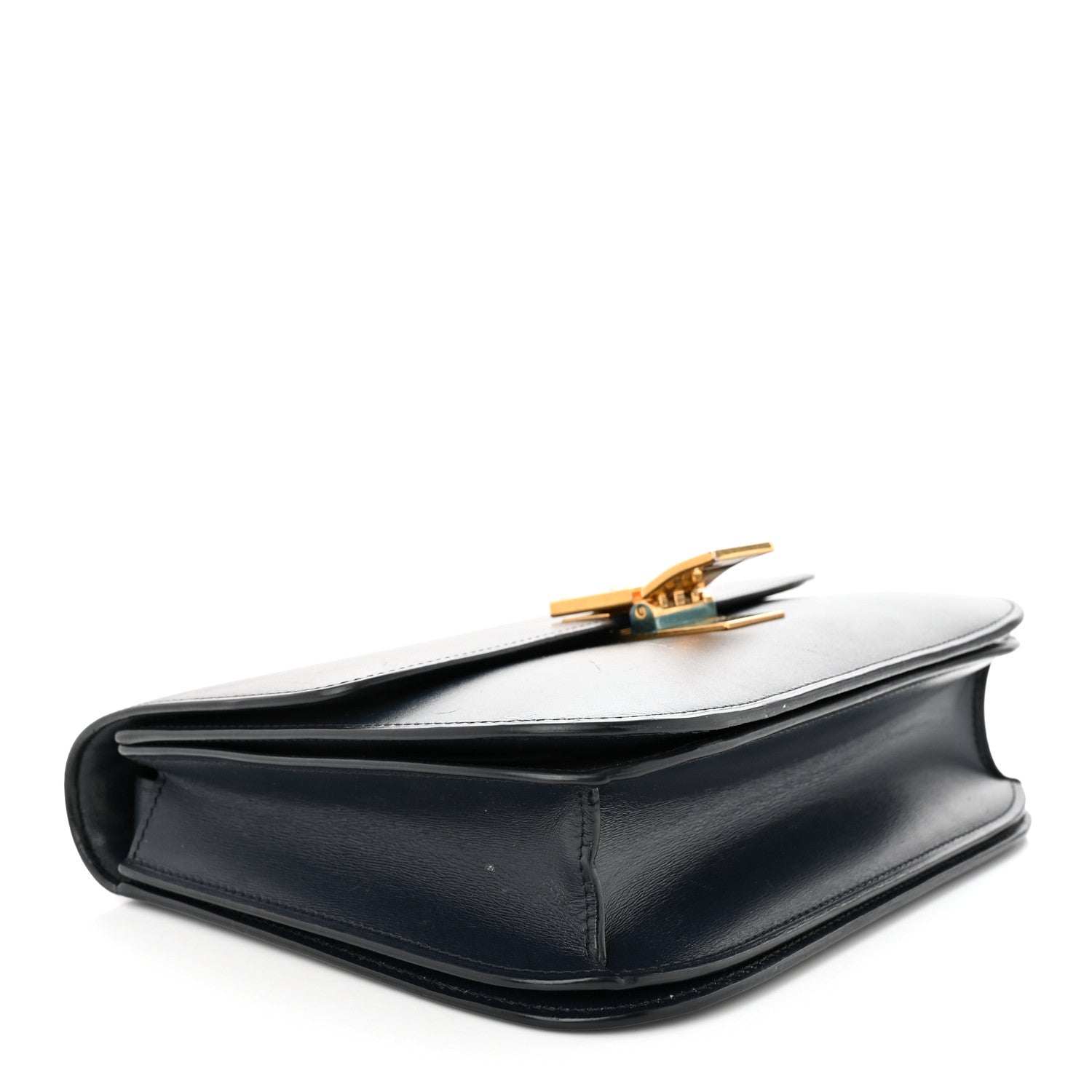 Celine Box Calfskin Medium Classic Box Flap Bag Navy 4 of 14