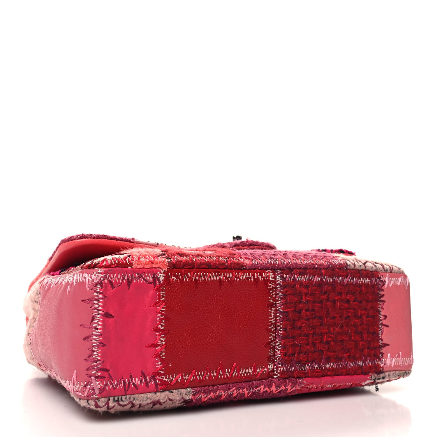 Chanel Tweed Patchwork Medium Single Flap Pink 4 of 11