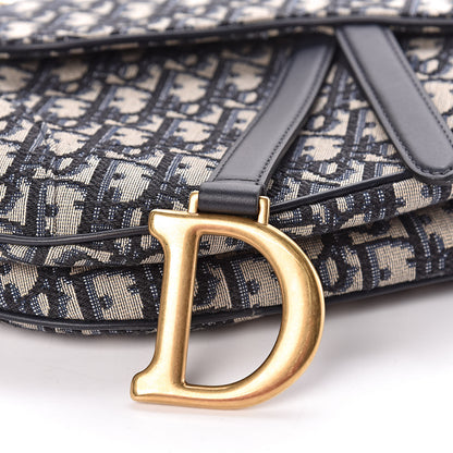 Christian Dior Oblique Saddle Bag Blue 10 of 10