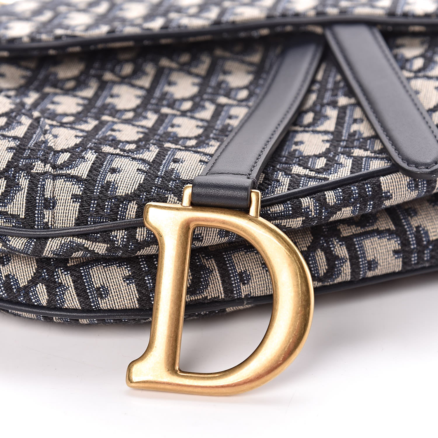 Christian Dior Oblique Saddle Bag Blue 10 of 10