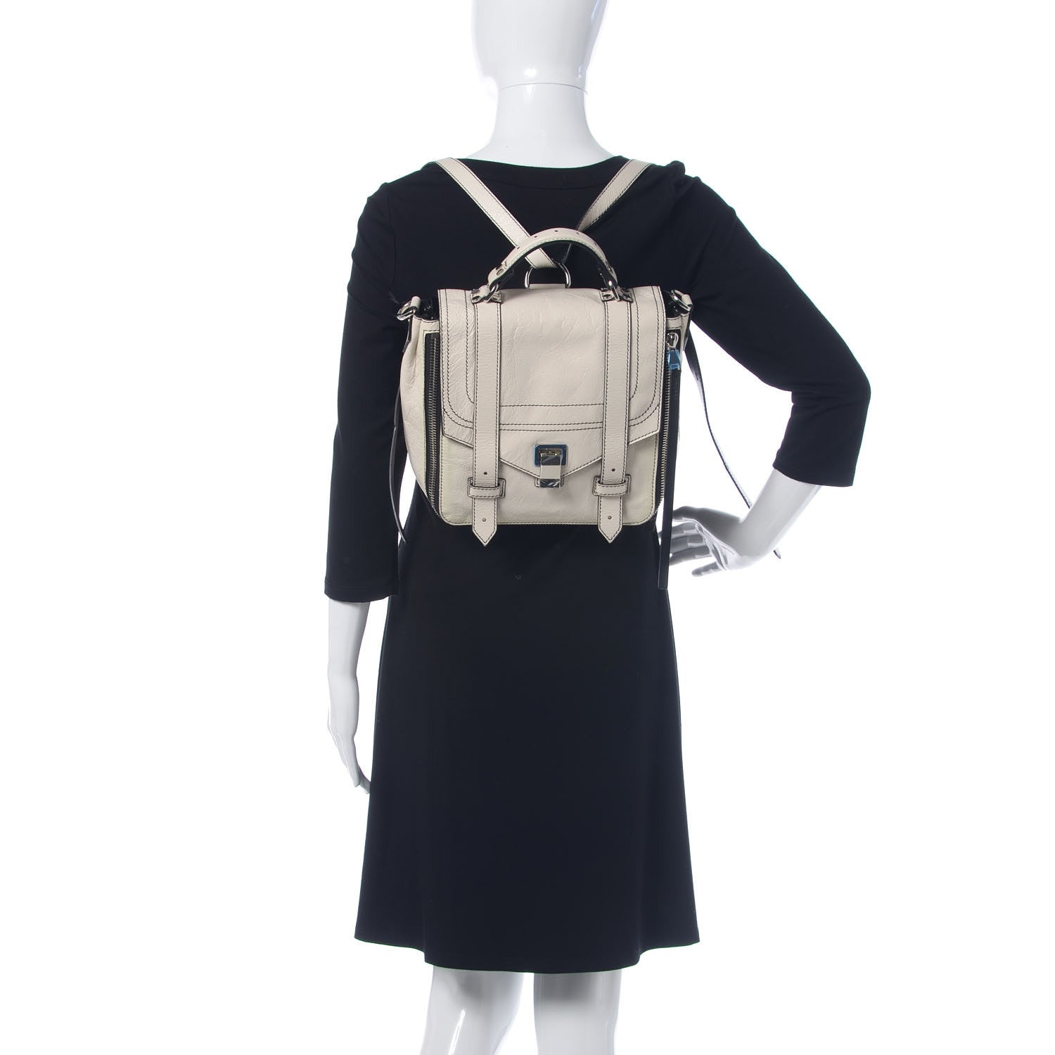 Proenza Schouler Crackled Lambskin PS1 Plus Zip Backpack Clay 2 of 14