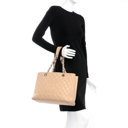 Chanel Caviar Quilted Grand Shopping Tote GST Beige 2 of 15