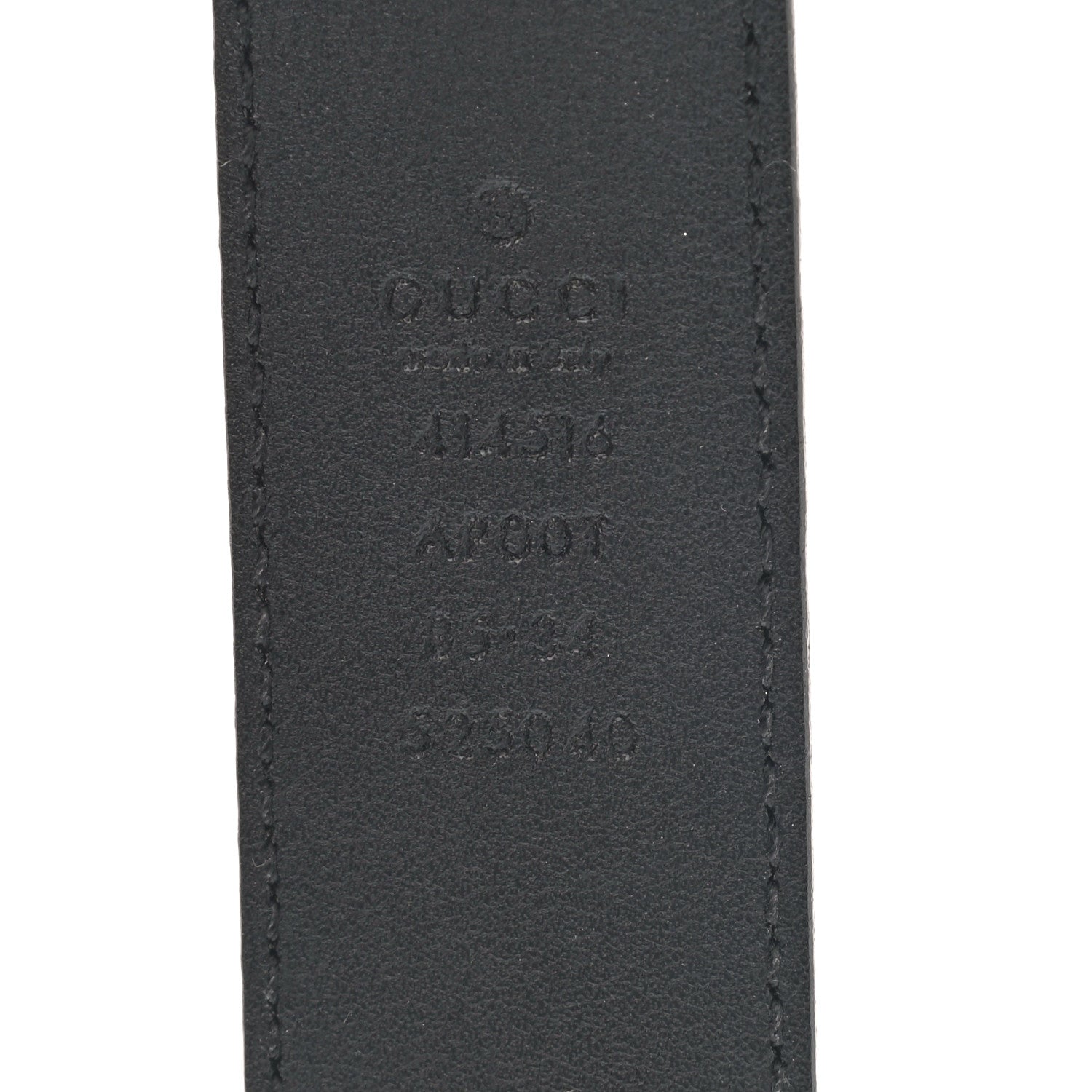 Gucci Calfskin Double G 30mm Belt 85 34 Black 3 of 3