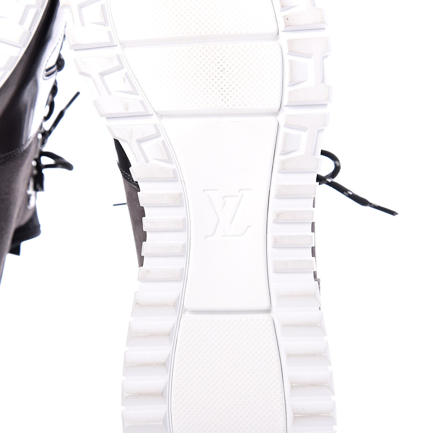 Louis Vuitton Metallic Patent Suede Run Away Sneakers 9 Grey 6 of 8