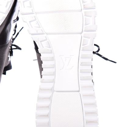 Louis Vuitton Metallic Patent Suede Run Away Sneakers 9 Grey 6 of 8