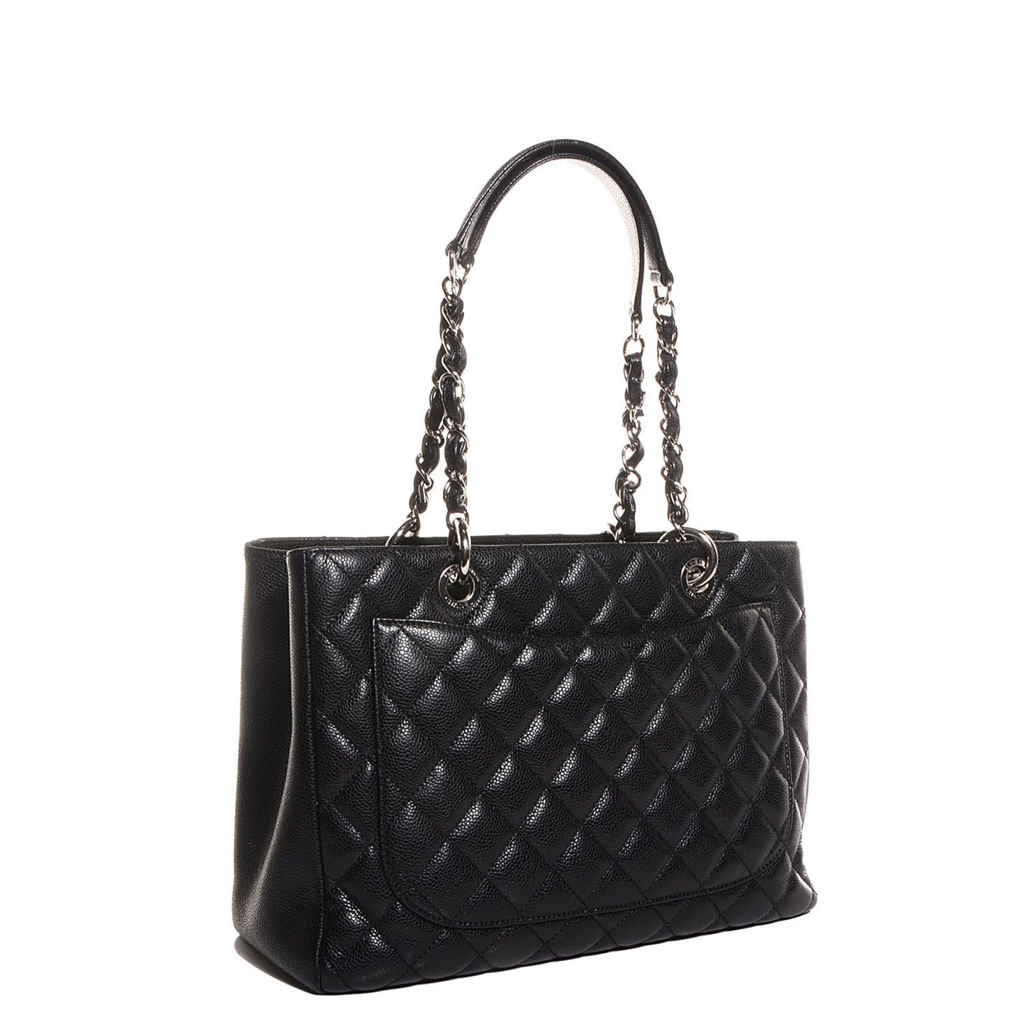 Caviar Quilted Grand Shopping Tote GST Black