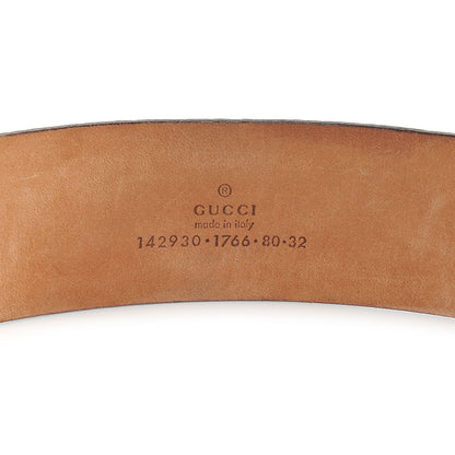 Gucci GG Plus Monogram Calfskin Interlocking G 40mm Belt 80 32 White 4 of 4