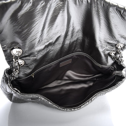 Chanel Vinyl Graphic Edge Flap Silver 5 of 9