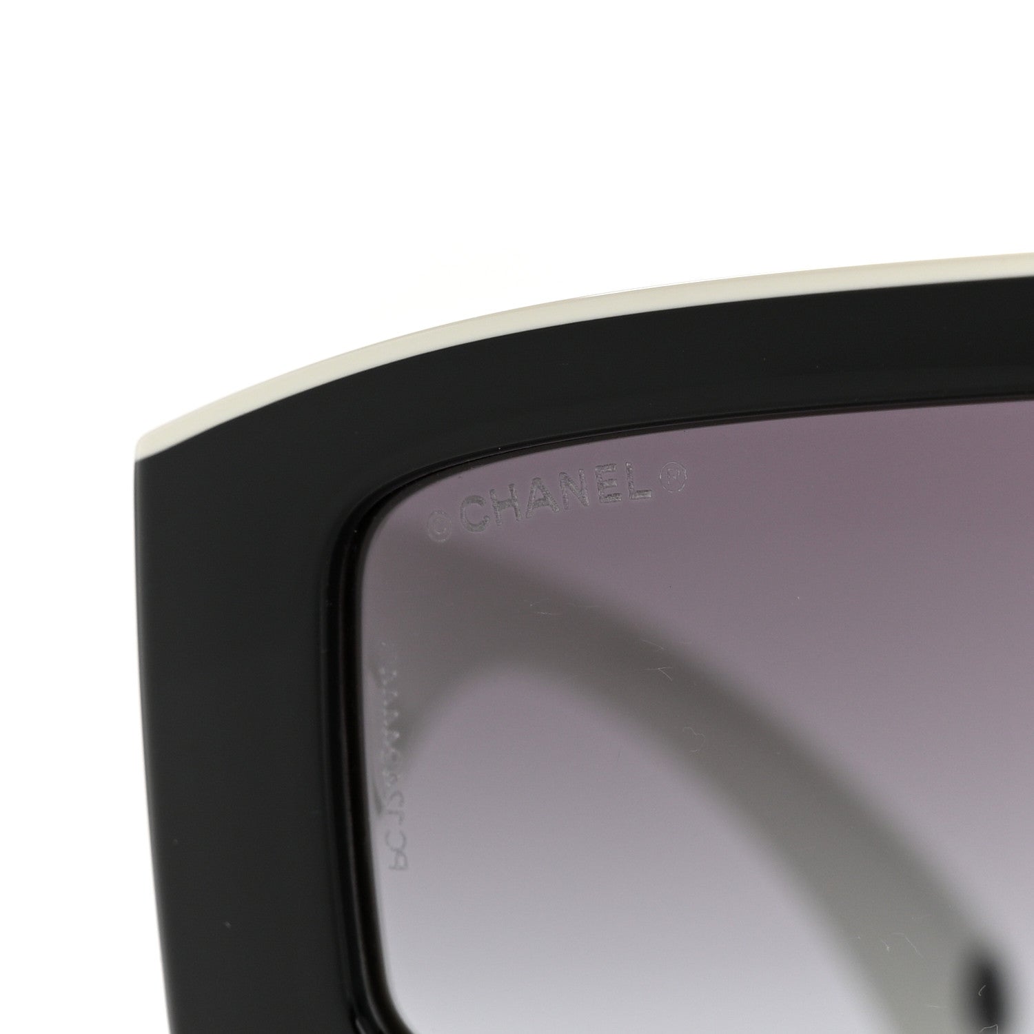 Chanel Acetate Cat Eye Sunglasses 6057 White Black 7 of 8