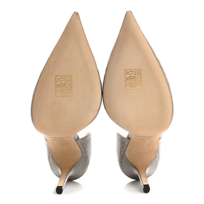 Jimmy Choo Crocodile Embossed Calfskin Addison d'Orsay Pump 38 Sand 6 of 7