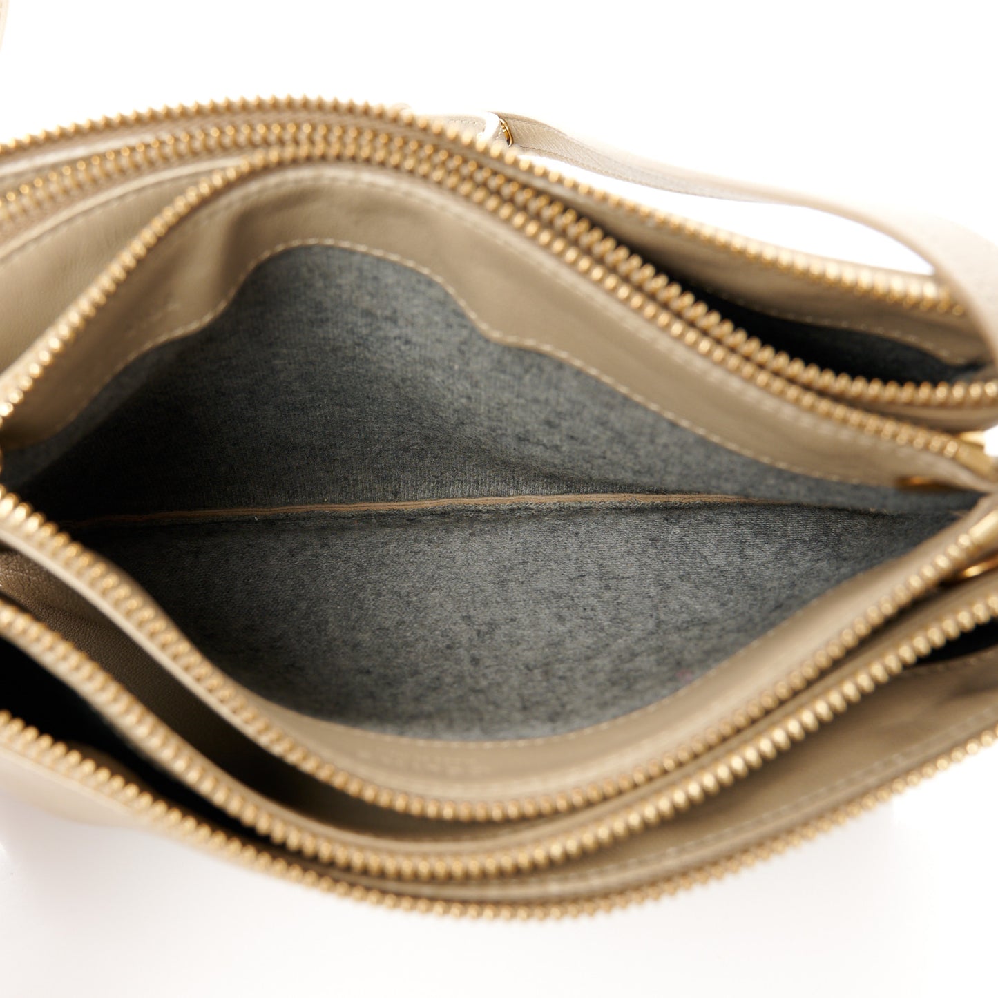 Liege Calfskin Small Trio Crossbody Bag Taupe