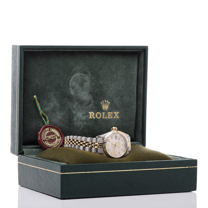 Rolex Stainless Steel 18K Yellow Gold Diamond 26mm Oyster Perpetual Datejust Watch Silver 69173 8 of 8
