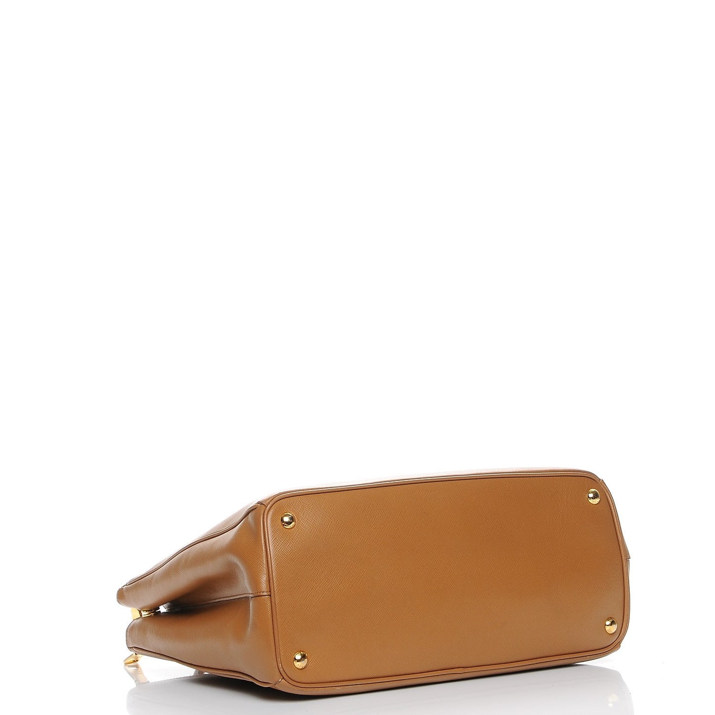 Saffiano Medium Galleria Double Zip Tote Caramel