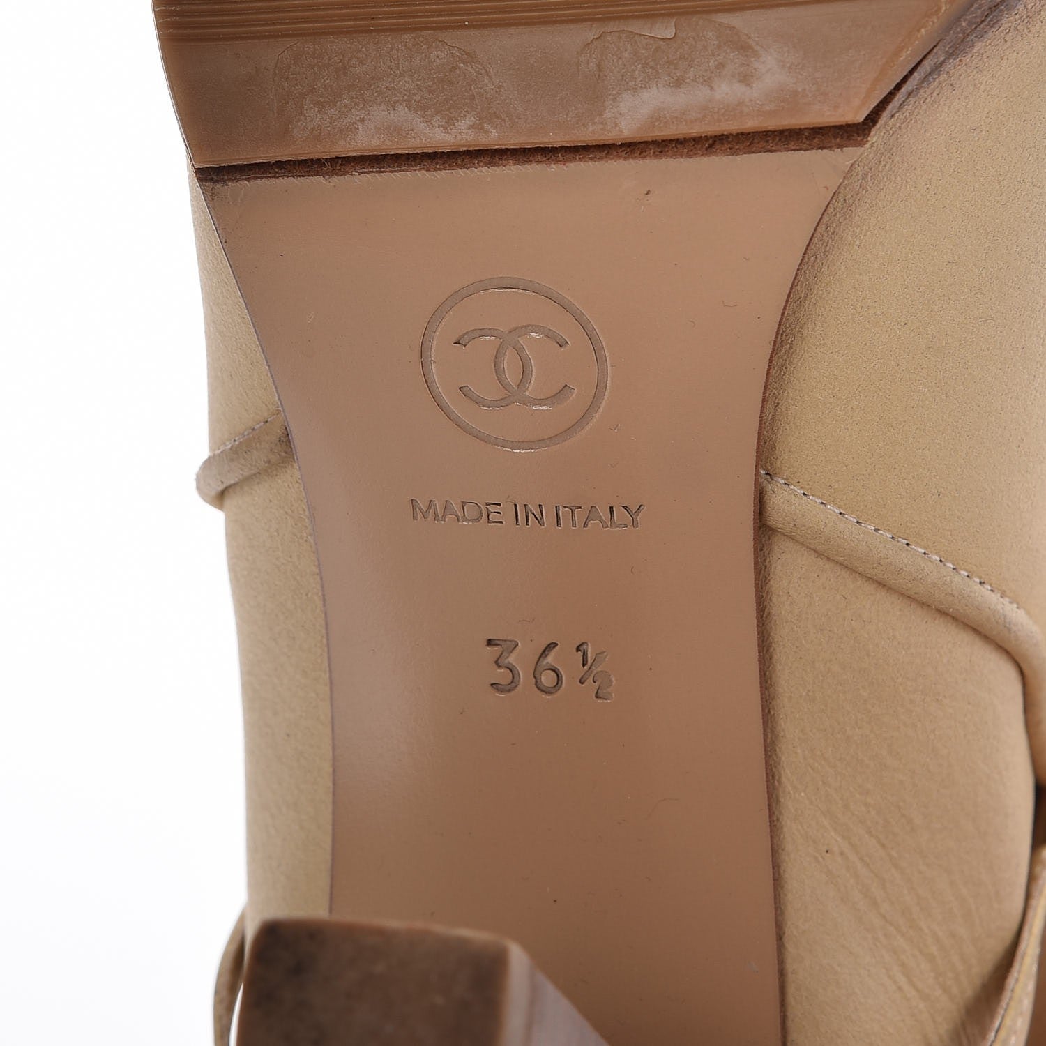 Chanel Lambskin Fur Tassel Booties 36.5 Beige 8 of 12