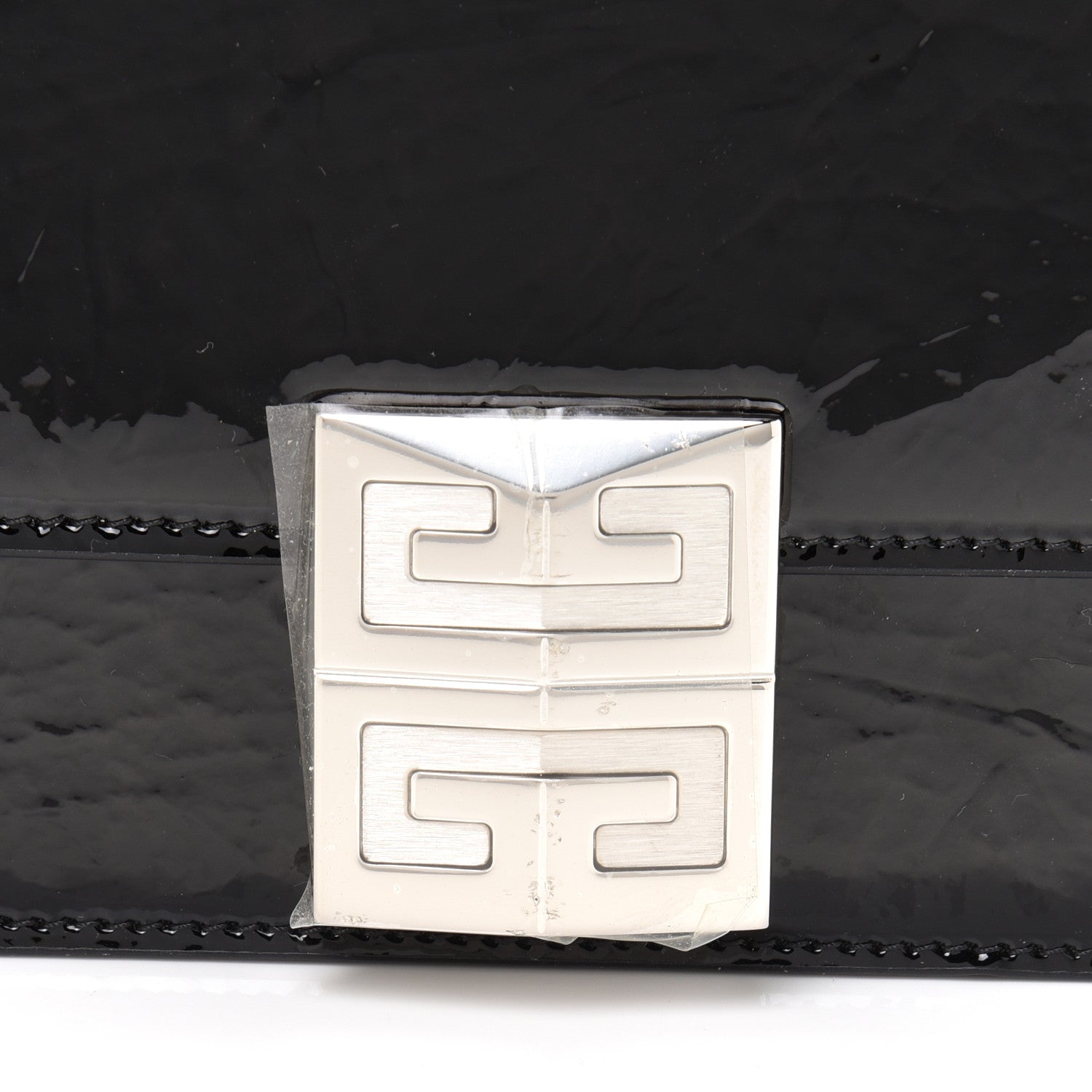 Givenchy Patent Textured Goatskin Small 4G Crossbody Black 8 of 12