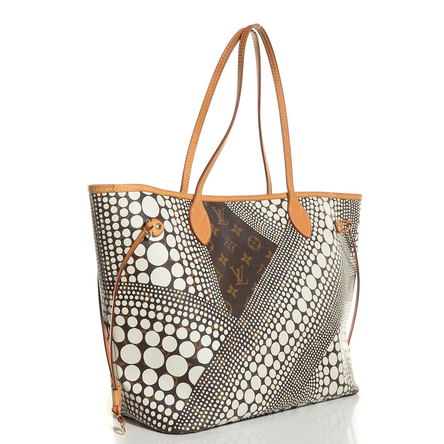 Louis Vuitton Monogram Kusama Waves Neverfull MM White 3 of 7