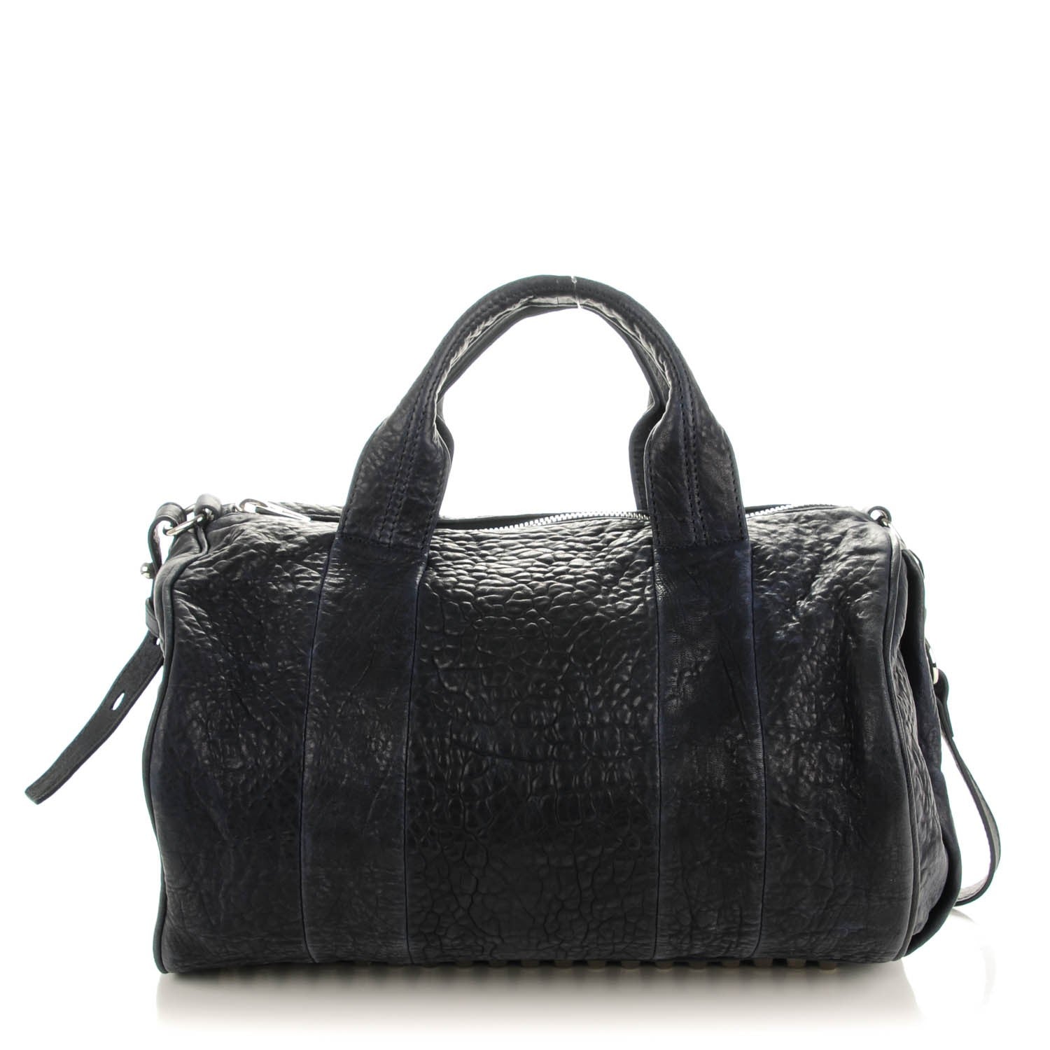 Alexander Wang Pebbled Lambskin Rocco Midnight 1 of 7