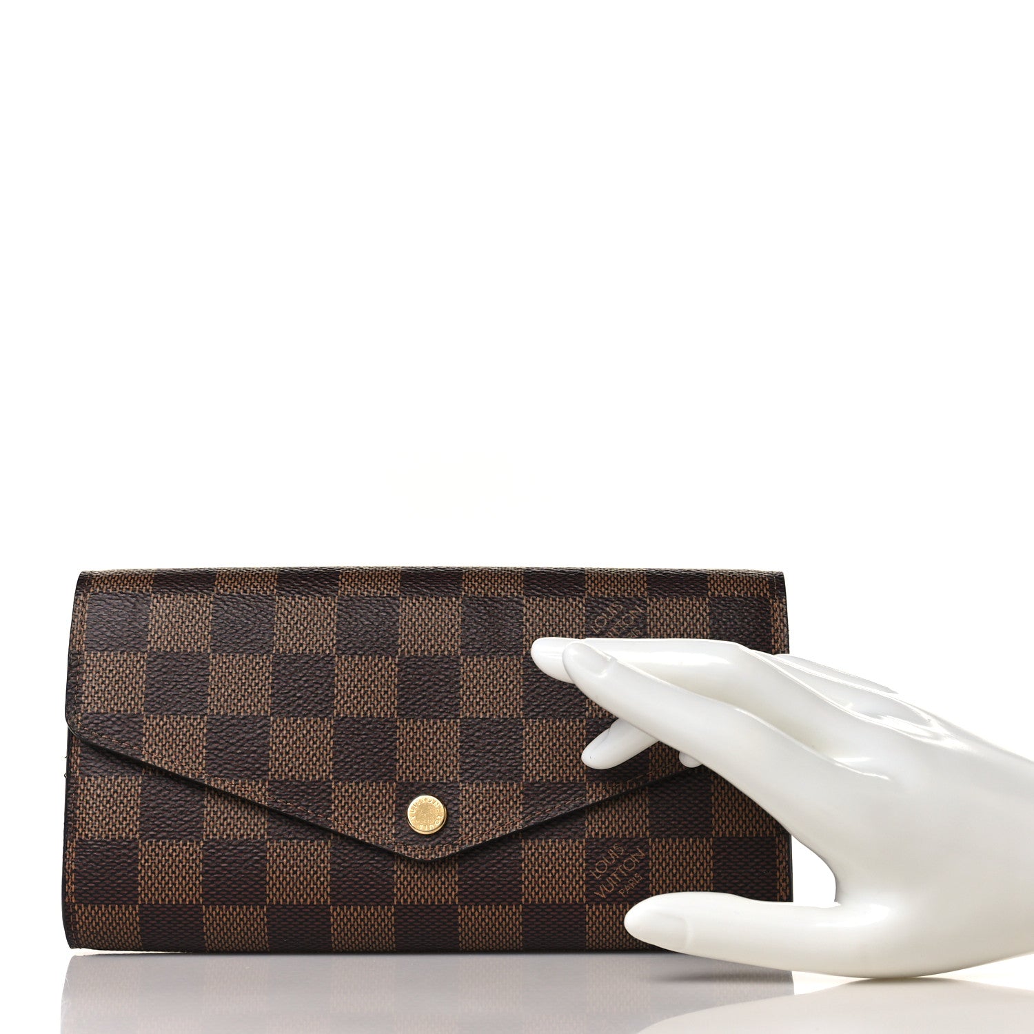 Louis Vuitton Damier Ebene Sarah Wallet NM 2 of 7