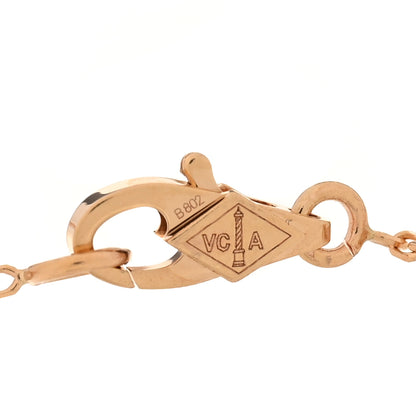 Van Cleef & Arpels 18K Rose Gold Carnelian Sweet Alhambra Bracelet 3 of 6