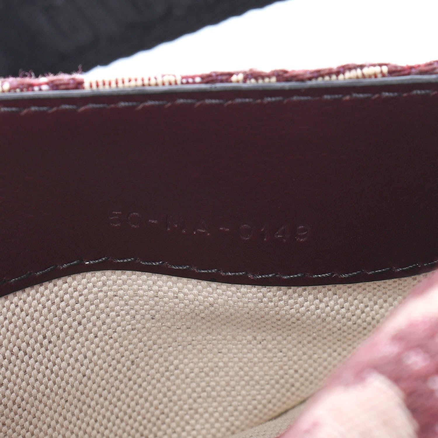 Christian Dior Oblique Saddle Belt Bag Bordeaux 7 of 9