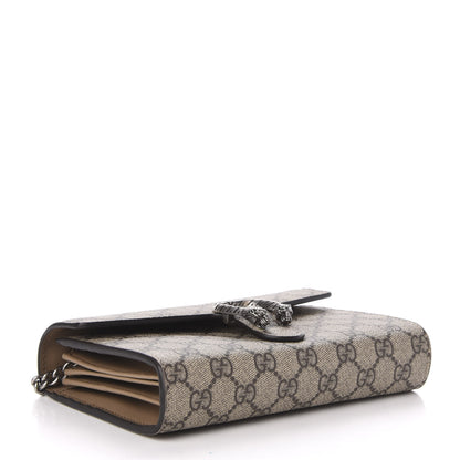 Gucci GG Supreme Monogram Mini Dionysus Chain Wallet Beige Taupe 4 of 11