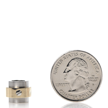 Cartier 18K Yellow Gold Stainless Steel Santos Barrel Pendant 3 of 4