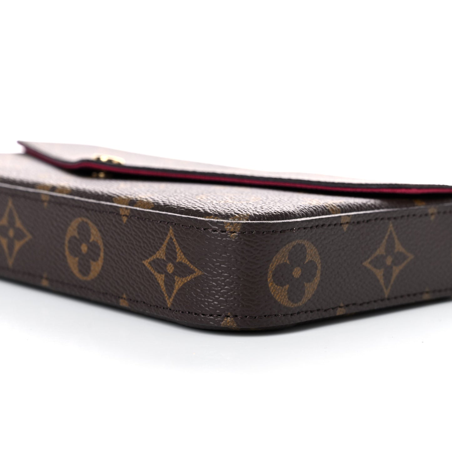 Monogram Pochette Felicie Chain Wallet Fuchsia
