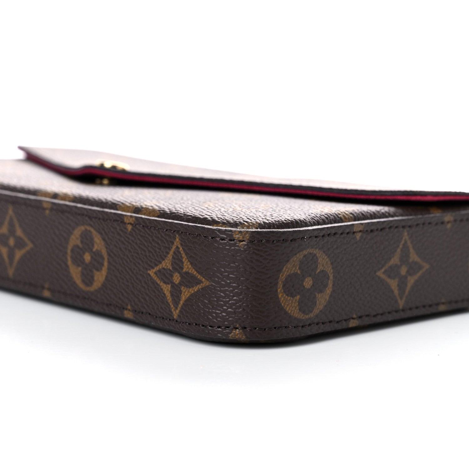 Louis Vuitton Monogram Pochette Felicie Chain Wallet Fuchsia 10 of 10