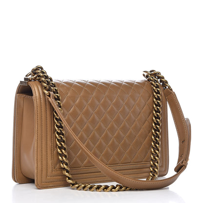Chanel Lambskin Quilted New Medium Boy Flap Beige 3 of 16