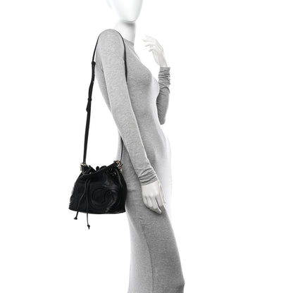 Jimmy Choo Grainy Calfskin Juno Bucket Bag Black 2 of 9