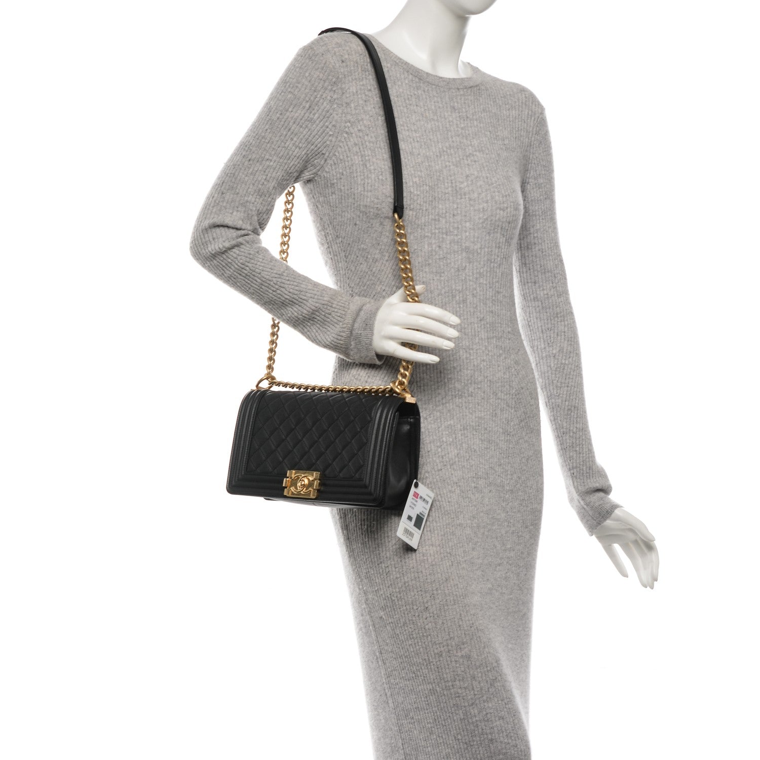 Chanel Caviar Quilted Medium Boy Flap Black 2 of 7