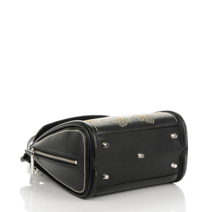 Alexander McQueen Calfskin Floral Studded Small Heroine Black 4 of 7
