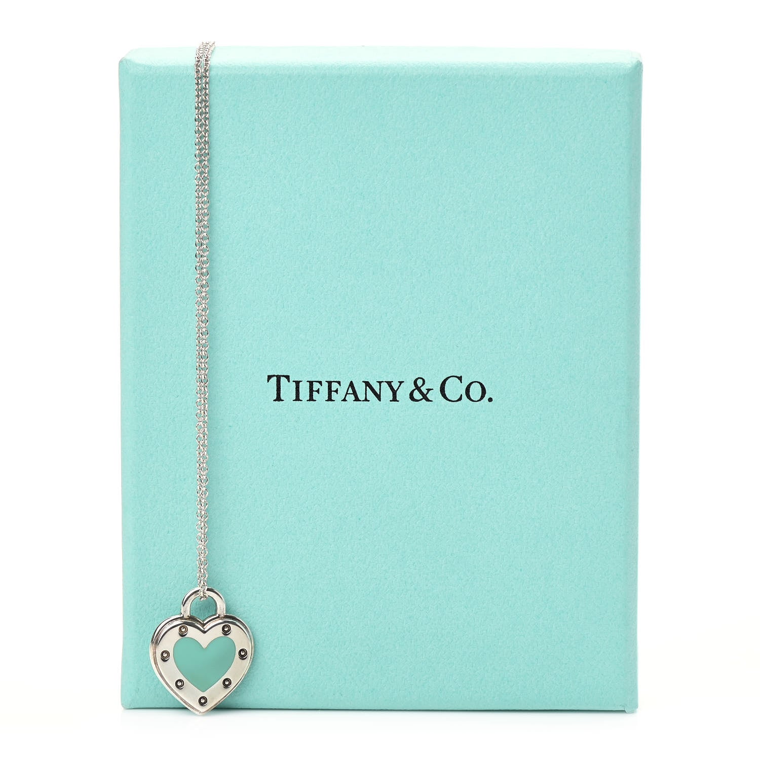 Tiffany Sterling Silver Enamel Return to Tiffany Love Heart Necklace Blue 7 of 7