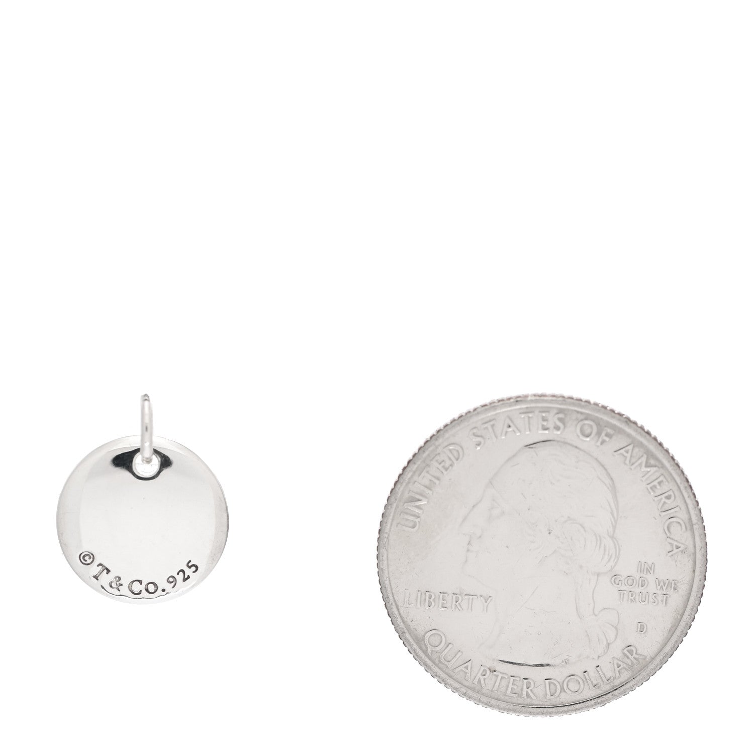Tiffany Sterling Silver Letter H Disc Charm 2 of 3