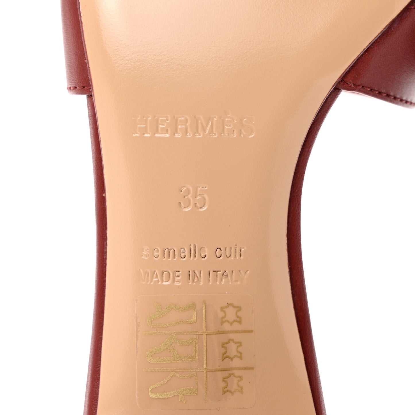 Calfskin Oasis Sandals 35 Rouge Corazon