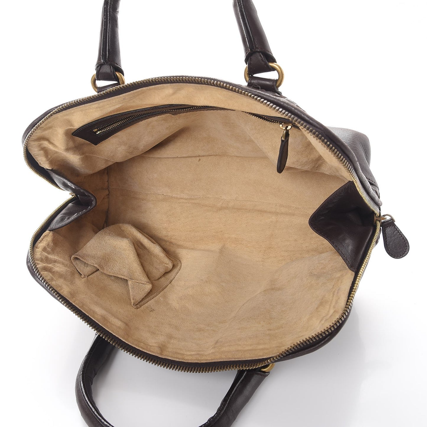 Nappa Intrecciato Small Bowler Ebano