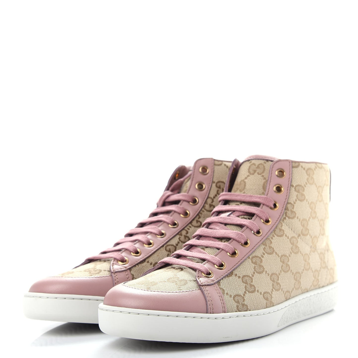 Monogram Calfskin Miro Soft Brooklyn High Top Sneakers 39.5 New Sand Dark Cipria