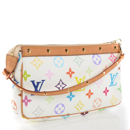 Louis Vuitton Monogram Multicolor Pochette Accessories White 2 of 6