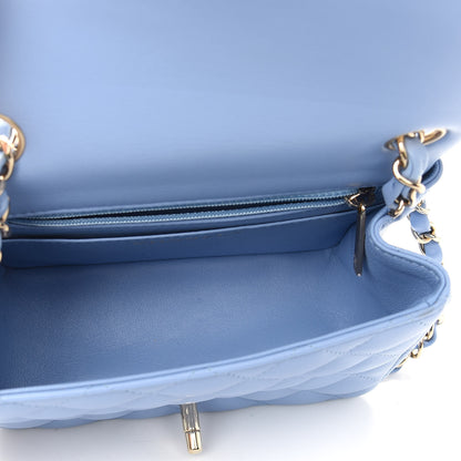 Chanel Lambskin Quilted Mini Square Flap Light Blue 4 of 8