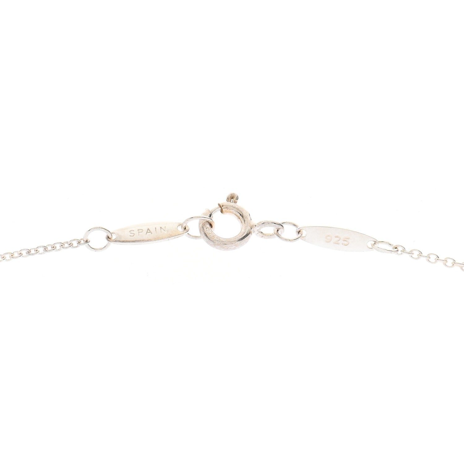 Tiffany Sterling Silver 12mm Elsa Peretti Bean Pendant Necklace 5 of 6