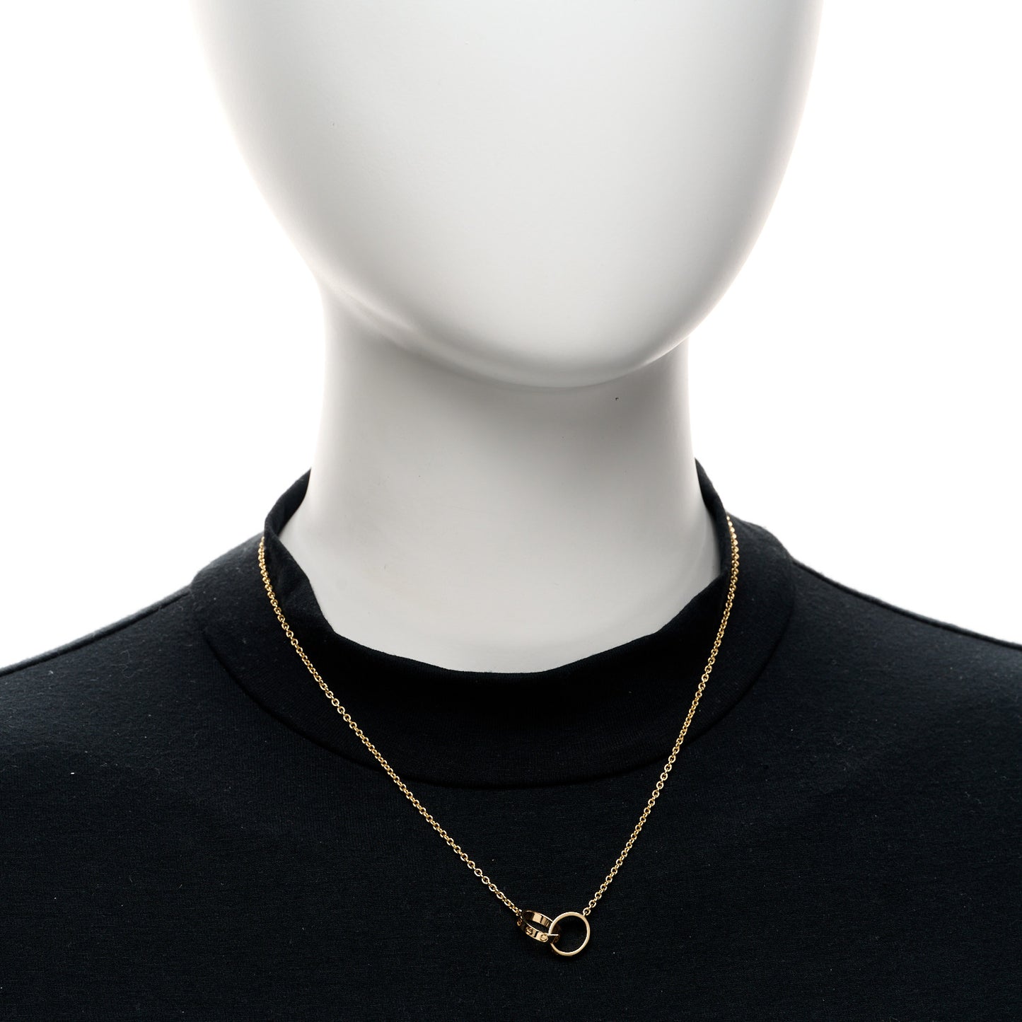 18K Yellow Gold Interlocking LOVE Necklace