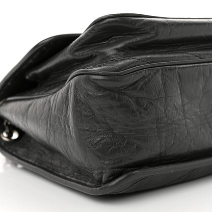 Saint Laurent Crinkled Calfskin Matelasse Monogram Medium Niki Chain Satchel Storm 9 of 10