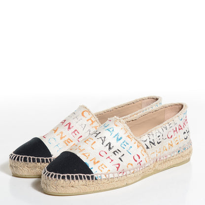 Chanel Toile Monogram Cap Toe Espadrilles 41 Multicolor 3 of 9