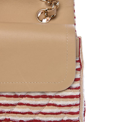 Chanel Jersey Quilted Medium Coco Sailor Flap Red White 11 of 17