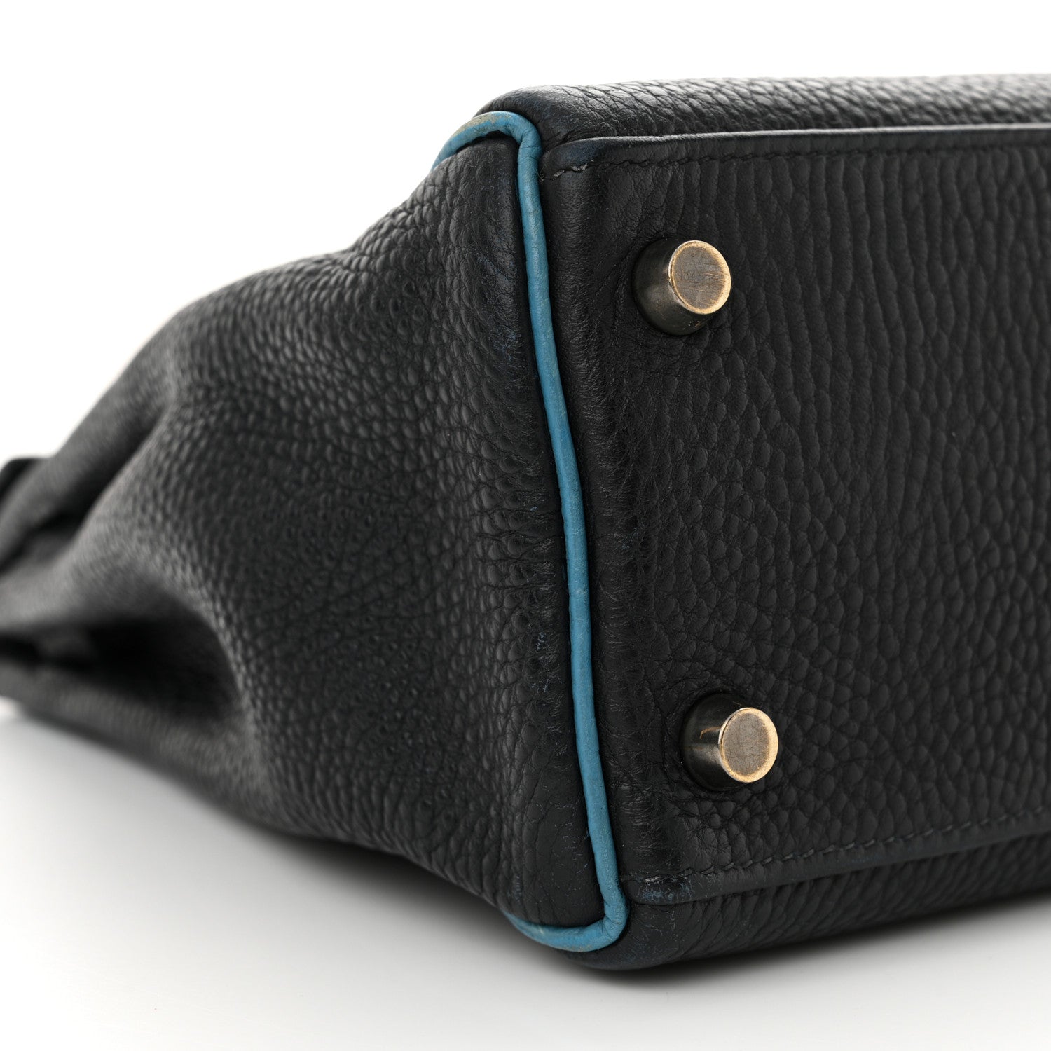 Hermes Togo Bi-Color Kelly Retourne 25 Bleu Indigo Turquoise 9 of 16