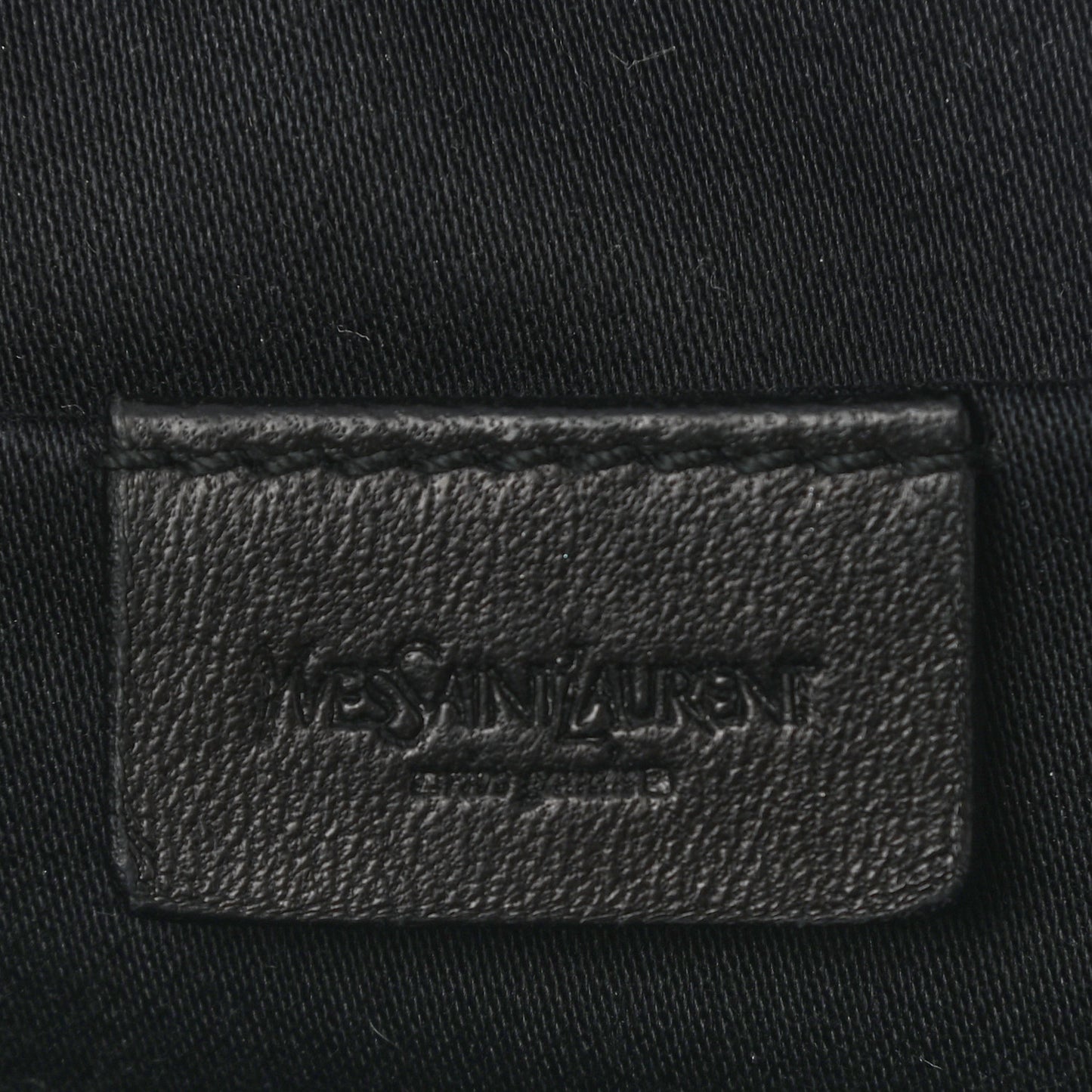 Textured Patent Easy Y Pouch Black