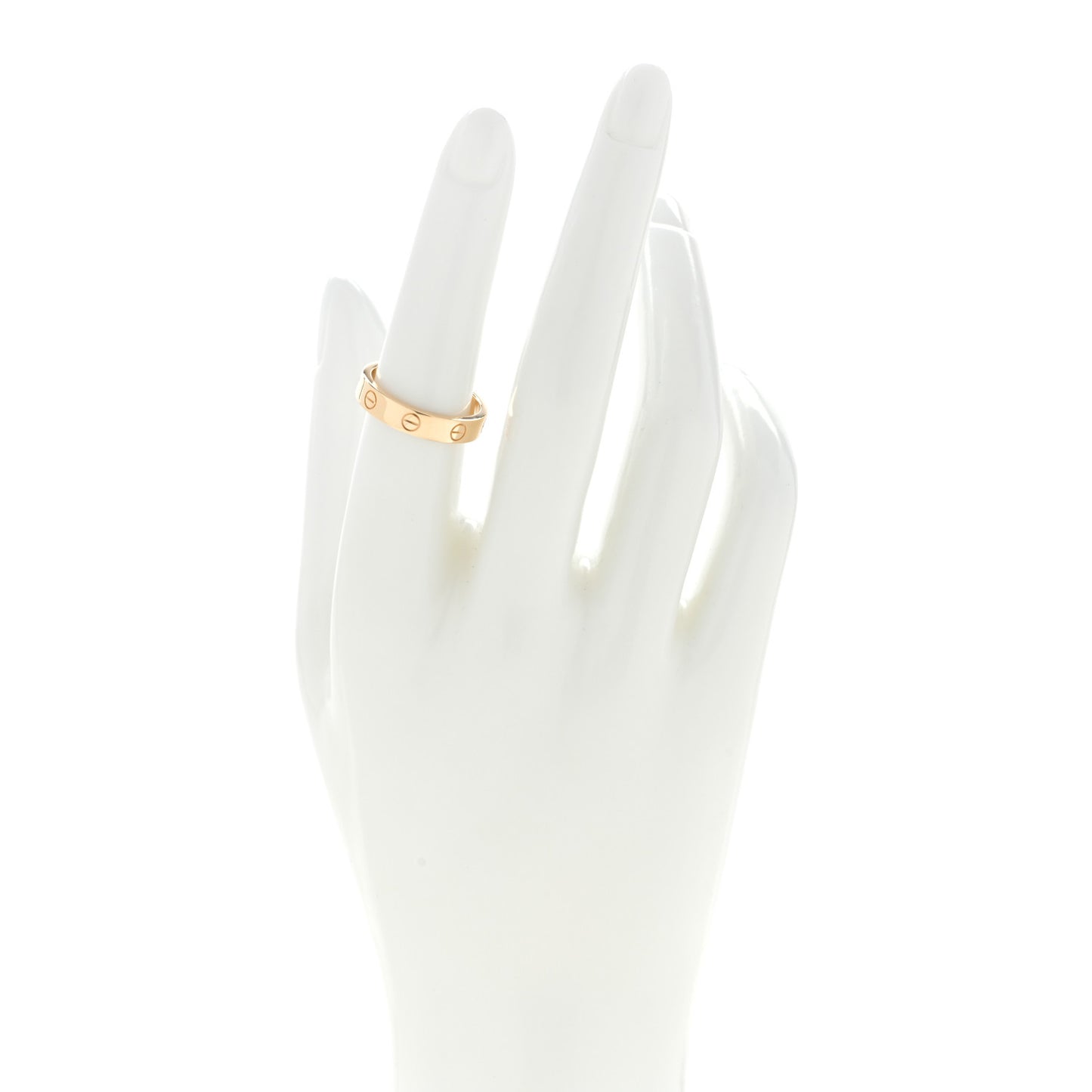 18K Yellow Gold Diamond 4mm LOVE Wedding Band Ring 53 6.5