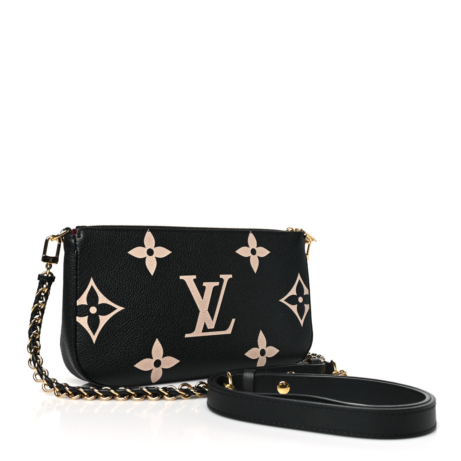 Louis Vuitton Empreinte Monogram Giant Multi Pochette Accessories Black Beige 3 of 12